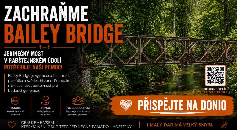 Sbírka na&nbsp;záchranu Bailey bridge